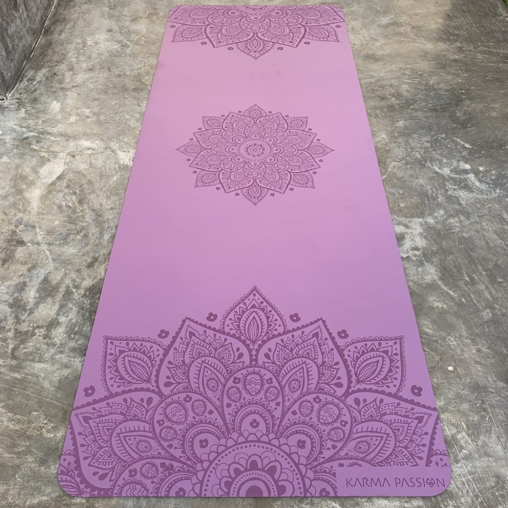 Tapis de yoga Professionnel Mandala Lilac 4mm - la surface ultra antidérapante