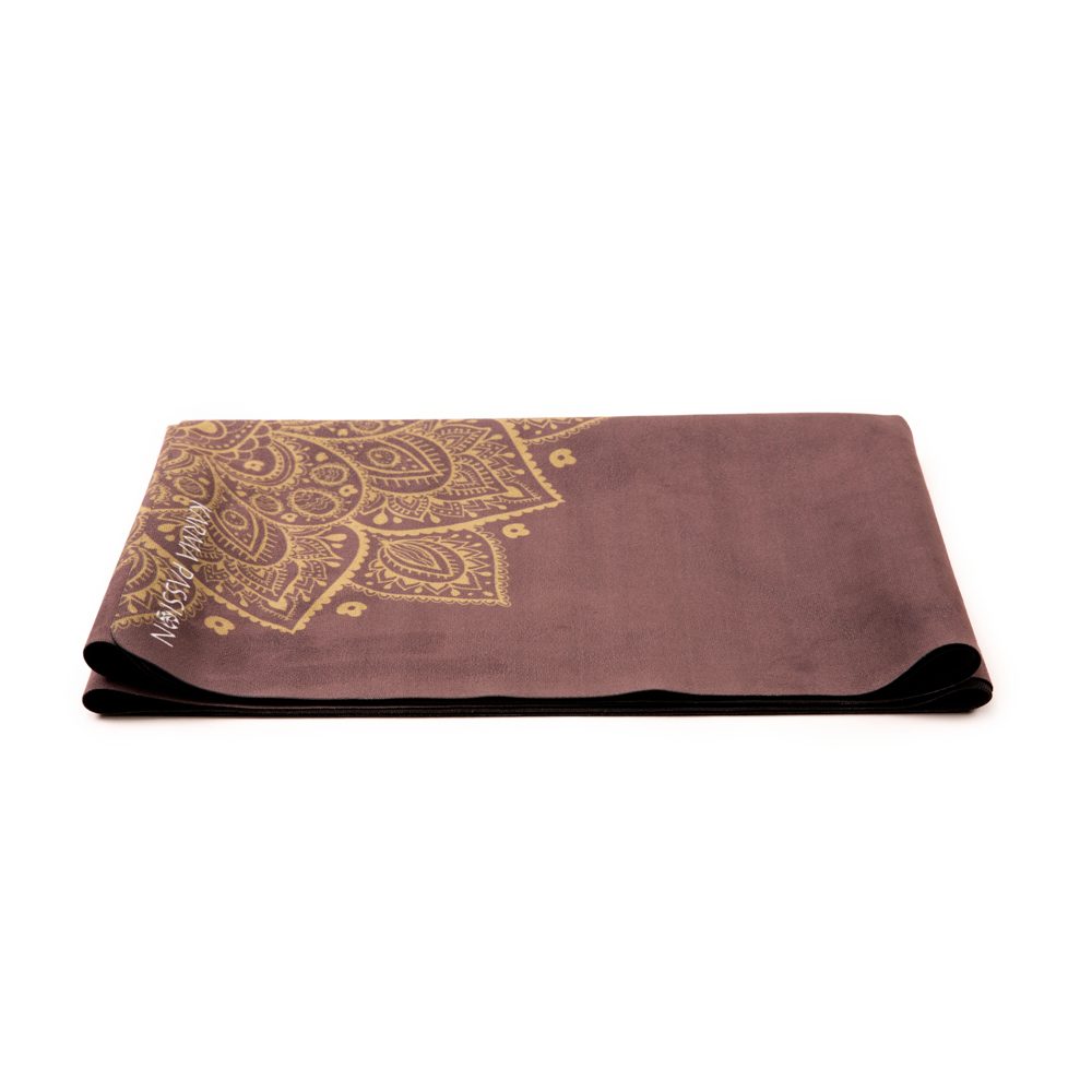 Tapis De Yoga Voyage Mandala Gold 1mm - ne prend pas plus de place qu’une serviette