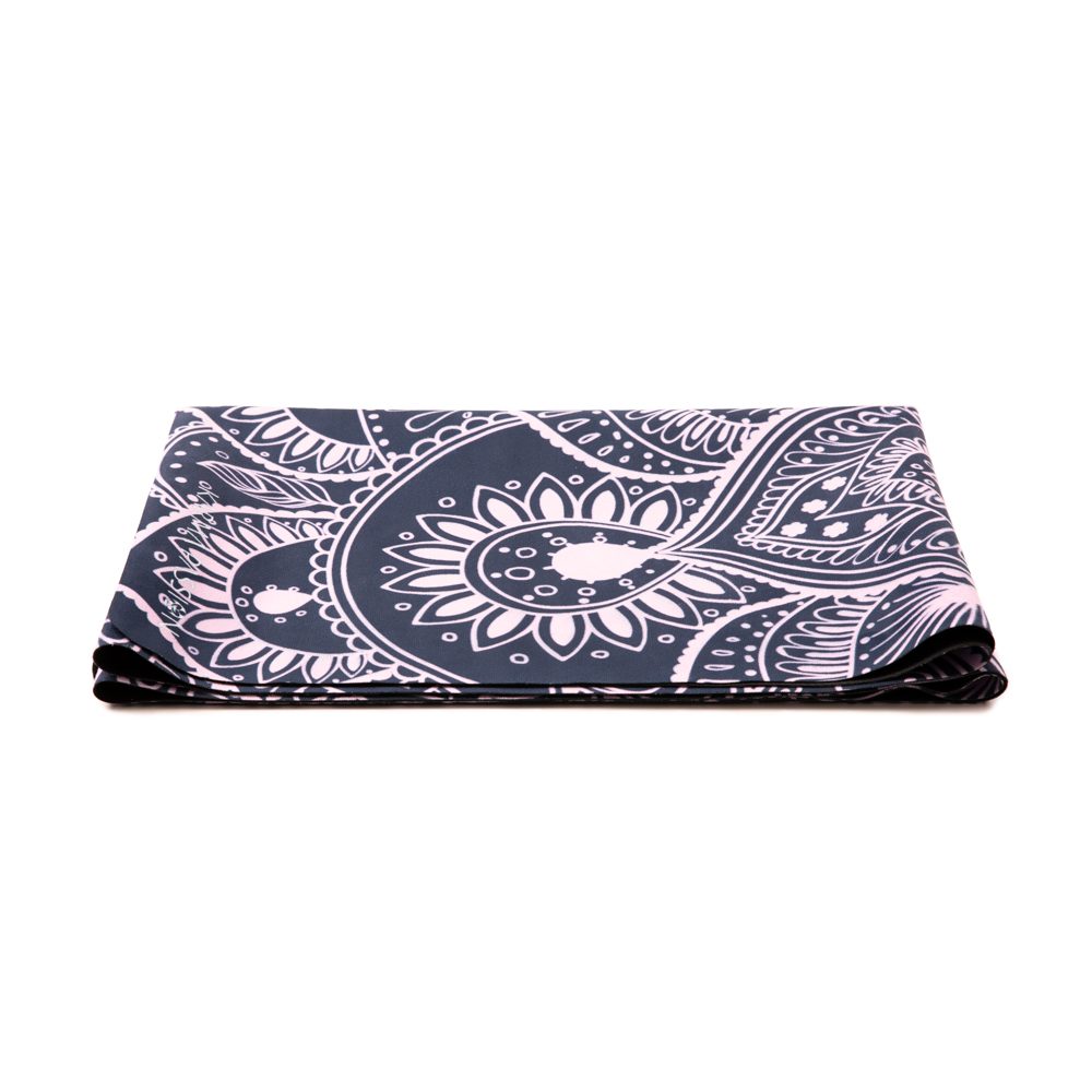 Tapis De Yoga Voyage Mandala Grey 1mm - ne prend pas plus de place qu’une serviette