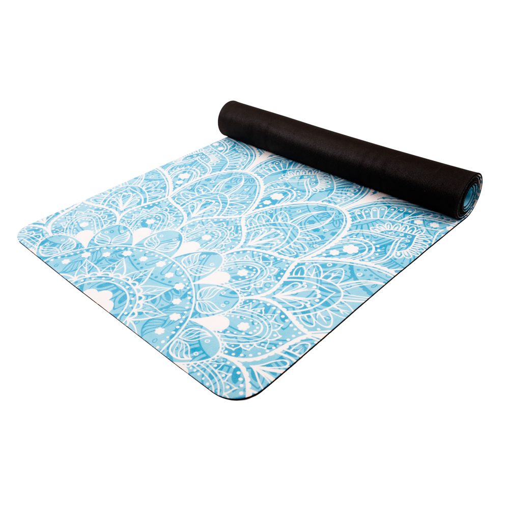 Tapis De Yoga Studio Mandala Turquoise 3,5mm le détail - unique et écologiques