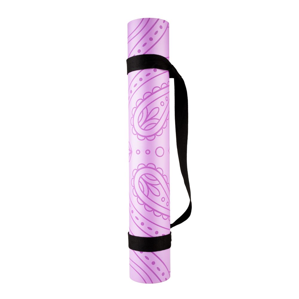 Tapis de yoga Professionnel OHM Lilac 4mm - avec la sangle pour un transport facile