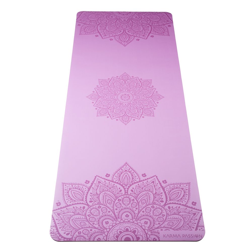 Tapis de yoga Professionnel Mandala Lilac 4mm - la surface ultra antidérapante