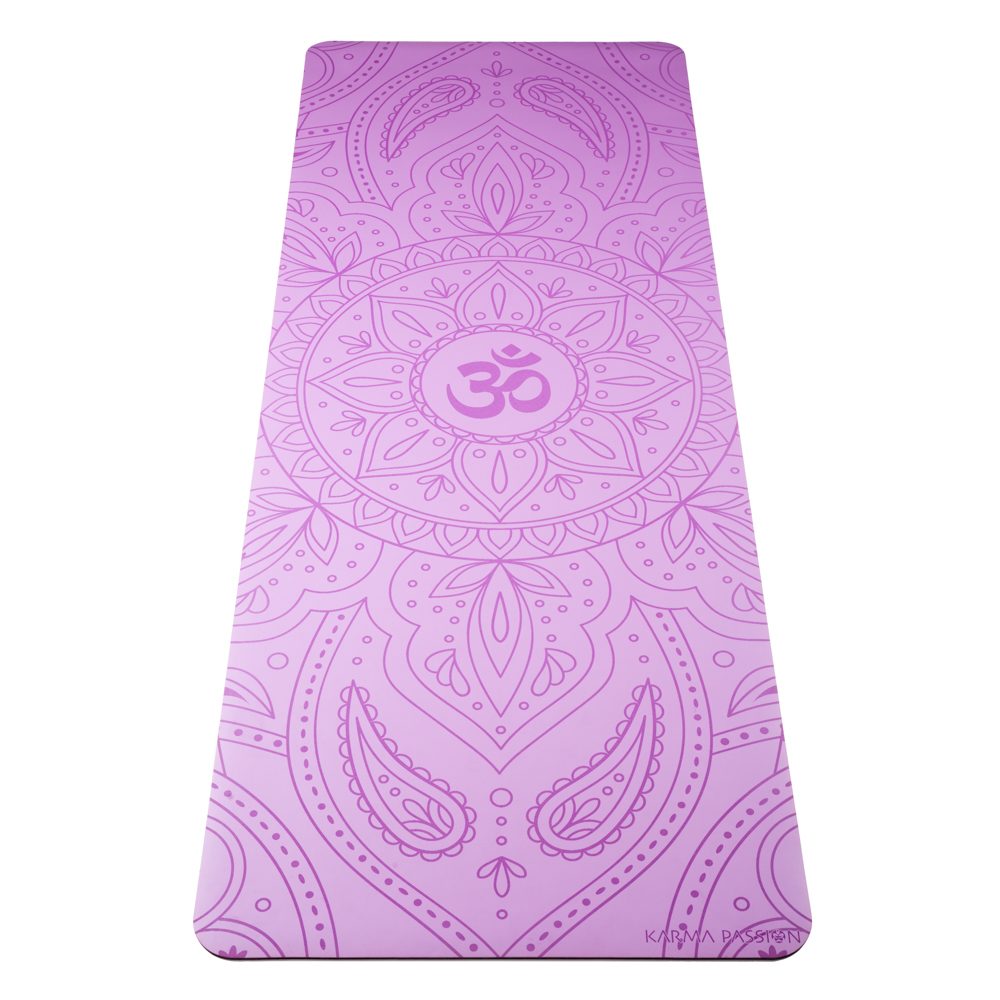 Tapis de yoga Professionnel OHM Lilac 4mm - la surface ultra antidérapante