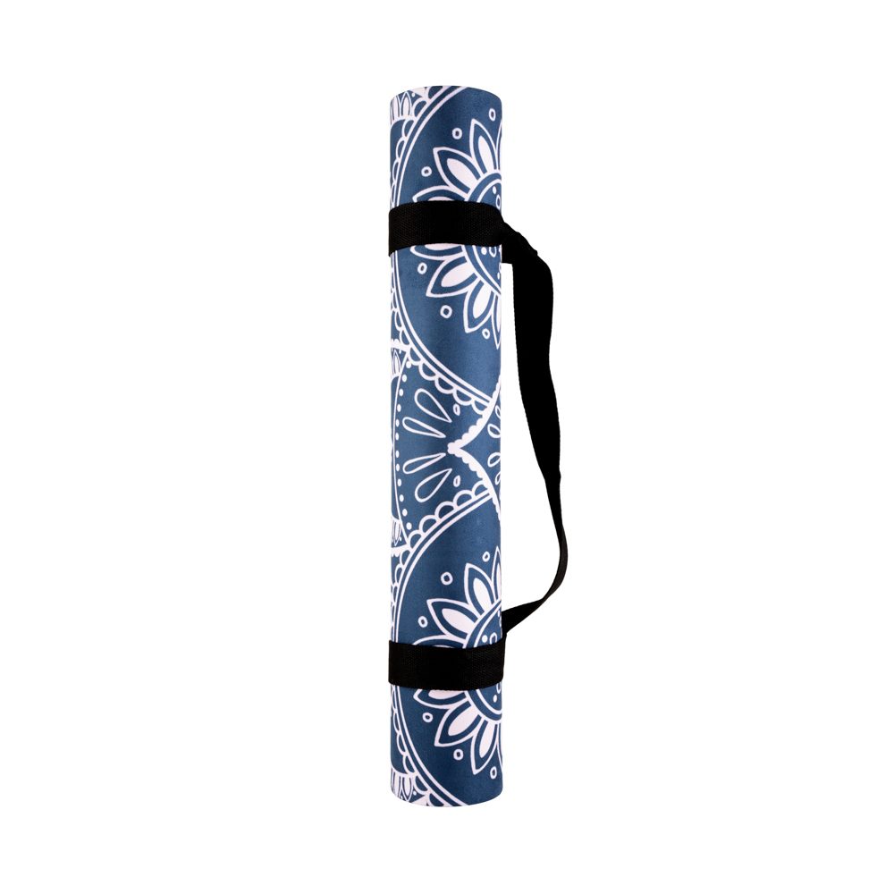 Tapis De Yoga Studio Mandala Grey 3,5mm avec la sangle pour un transport facile