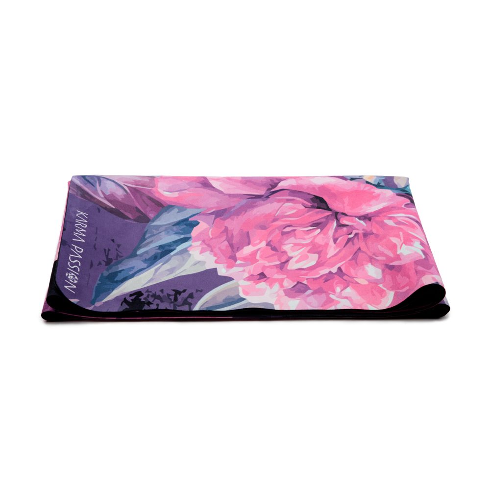 Tapis De Yoga Voyage Love you Peonies 1mm - ne prend pas plus de place qu’une serviette