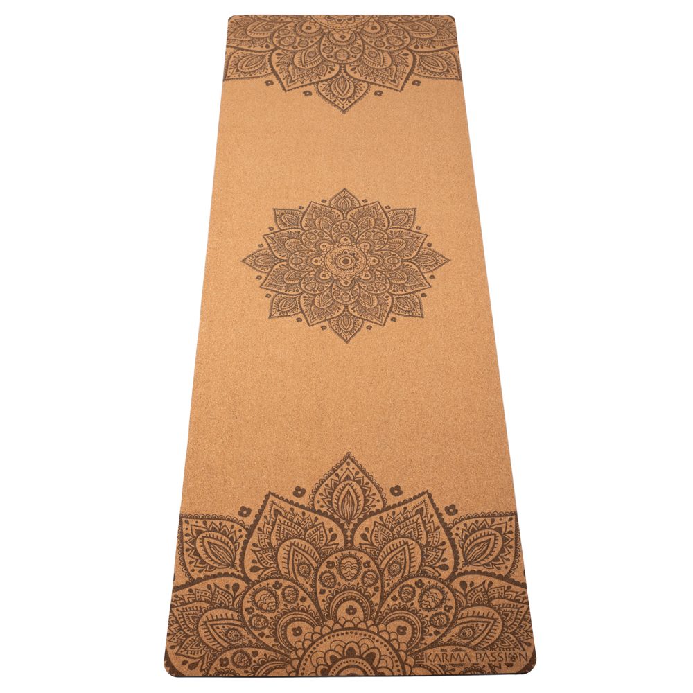 TAPIS YOGA LIEGE MANDALA 185 X 65 CM X 4MM