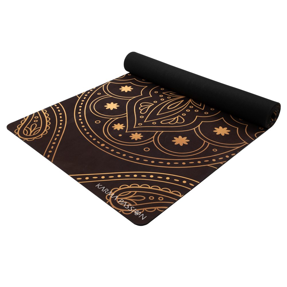 Tapis De Yoga Studio Hamsa Black 3,5mm le détail - unique et écologiques