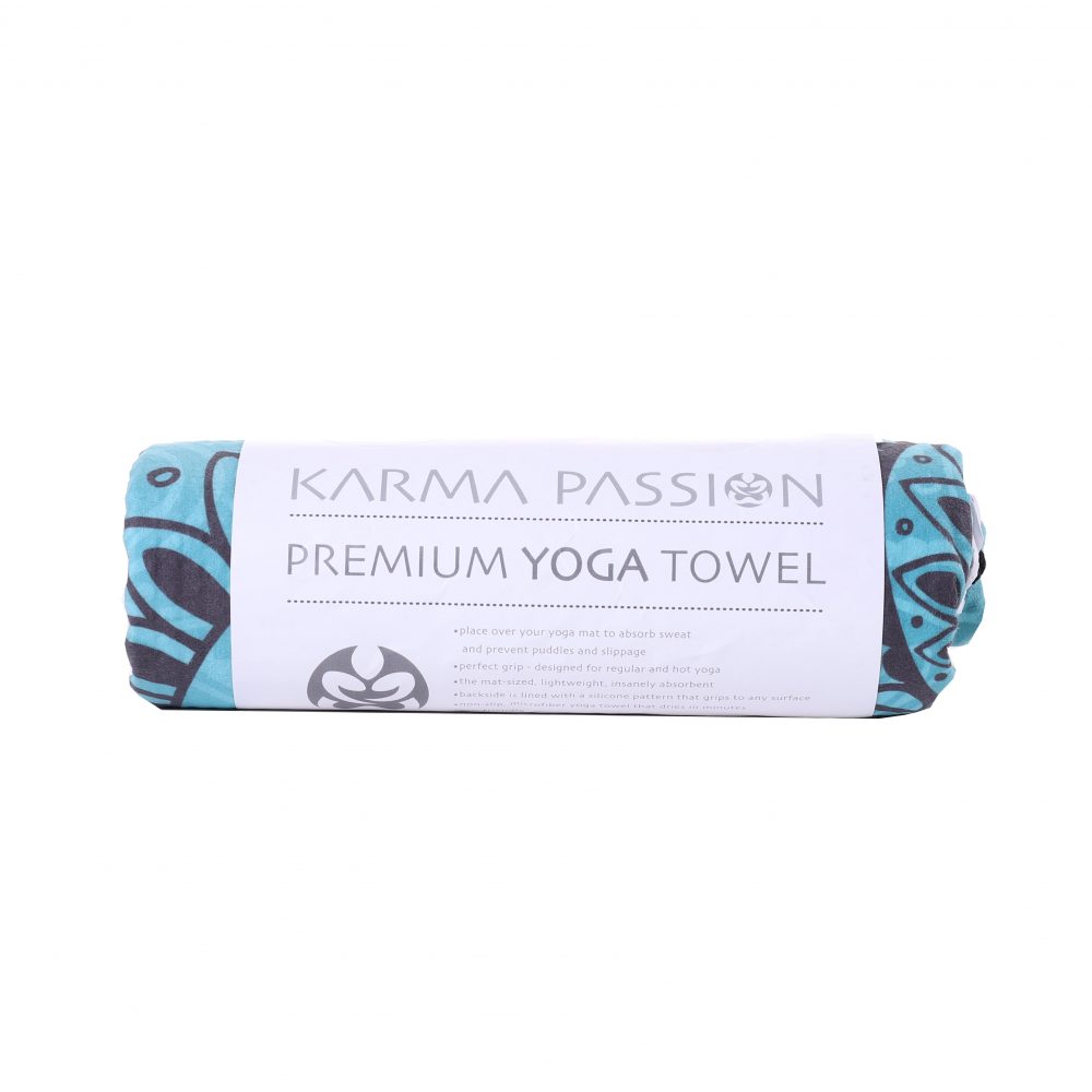 Serviette de yoga Mandala Deep à pois en silicone peut être déposé sur un tapis de yoga ou utilisé séparément