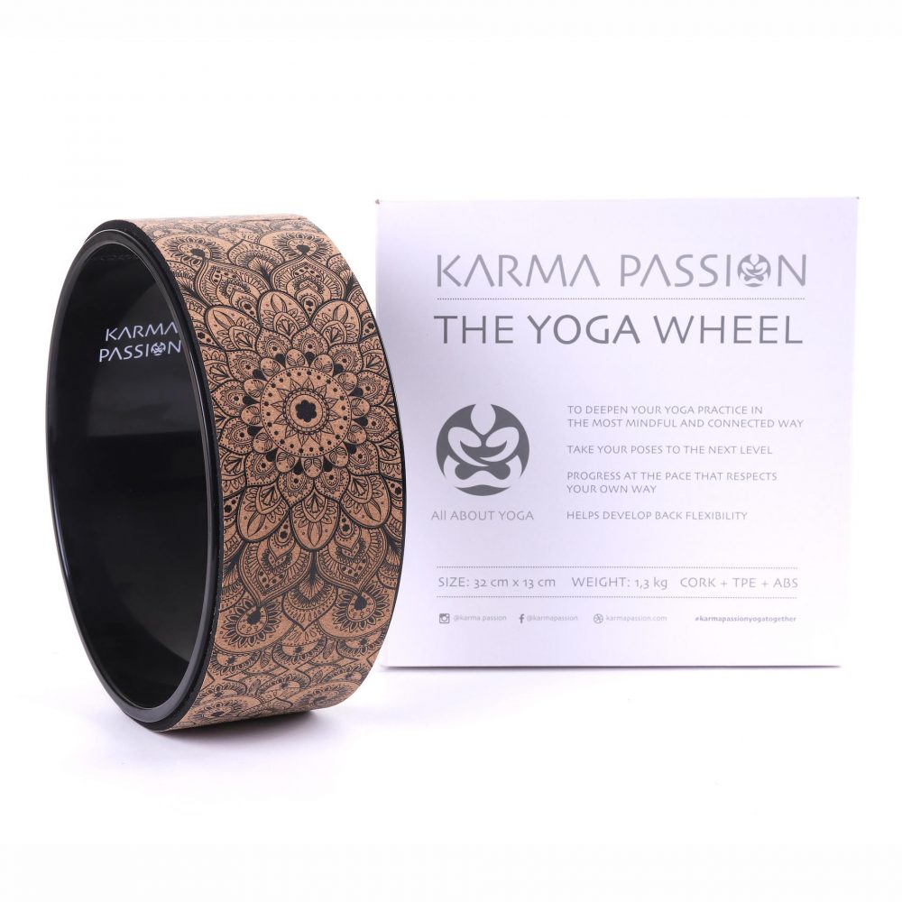Roue de yoga en liège Mandala elle sert de complément et de diversification de la pratique du yoga classique