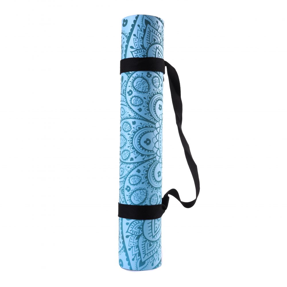 Tapis de yoga Professionnel Mandala Blue Sky 5mm - avec la sangle pour un transport facile
