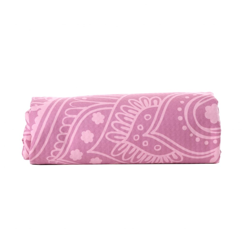 Serviette de yoga Boho Girl à pois en silicone - qualité des matériaux garantissant une durabilité maximale