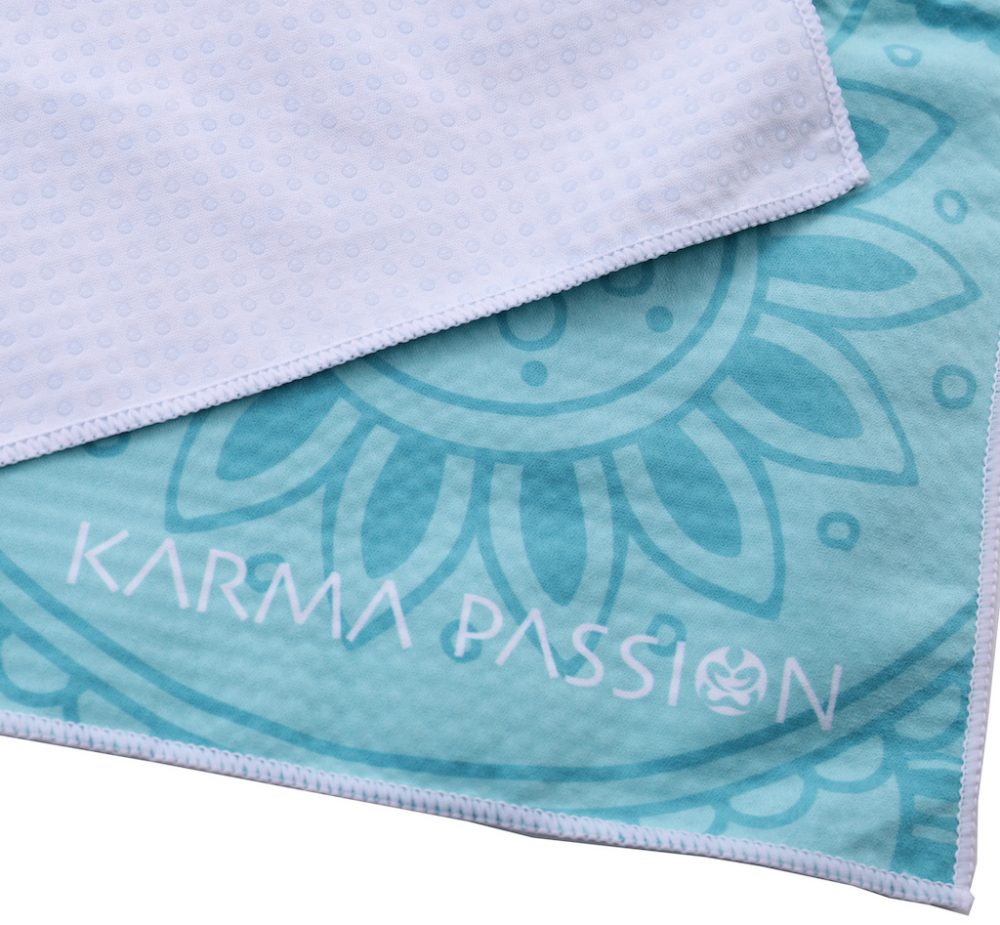 Karma Passion serviette de yoga Mandala Light à pois en silicone