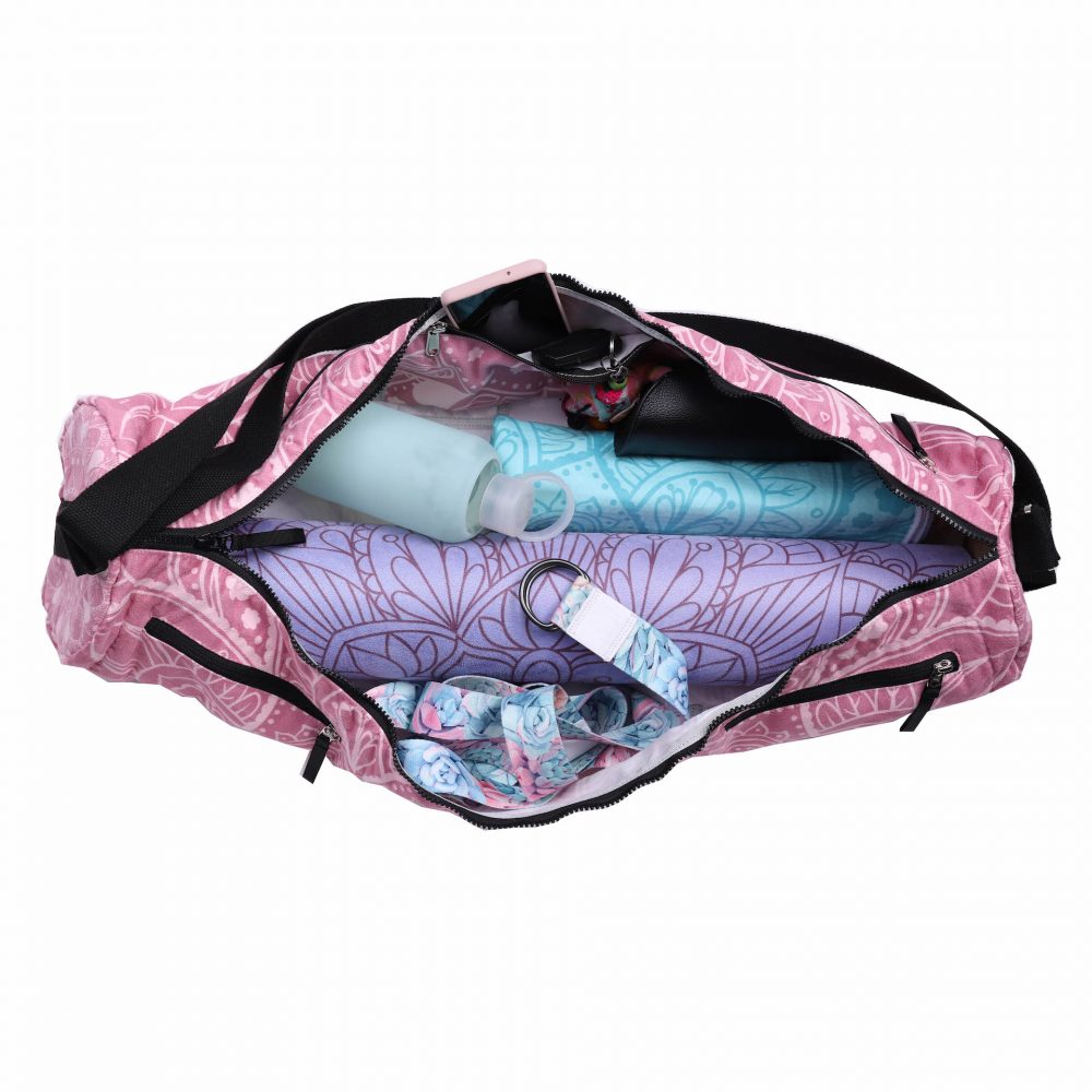 Sac de yoga Boho Girl - emportez avec vous votre tapis de yoga et tout ce dont vous avez besoin : gourde, serviette, accessoires