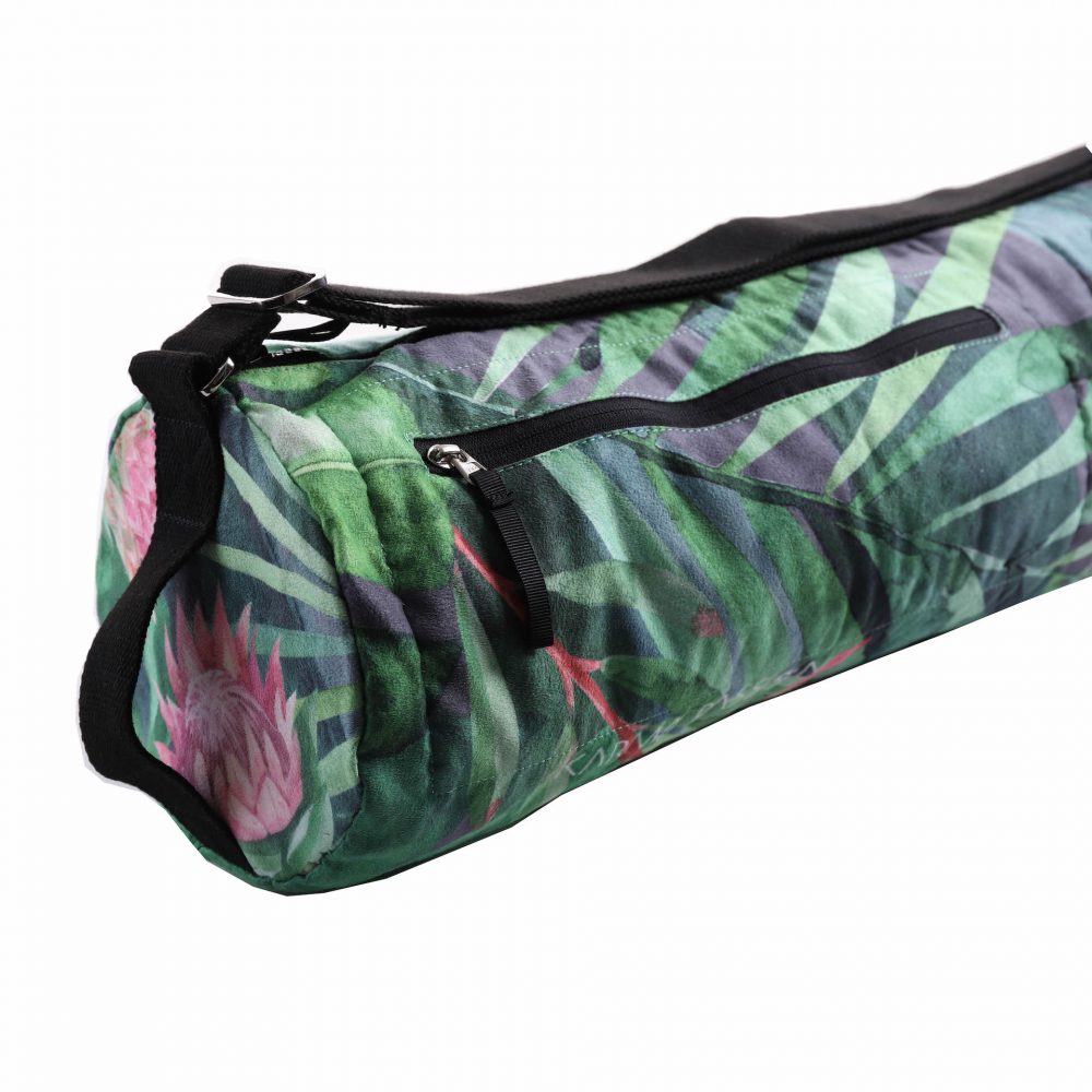 Sac de yoga Monstera - fermeture éclair complète pour un rangement facile de vos effets personnels