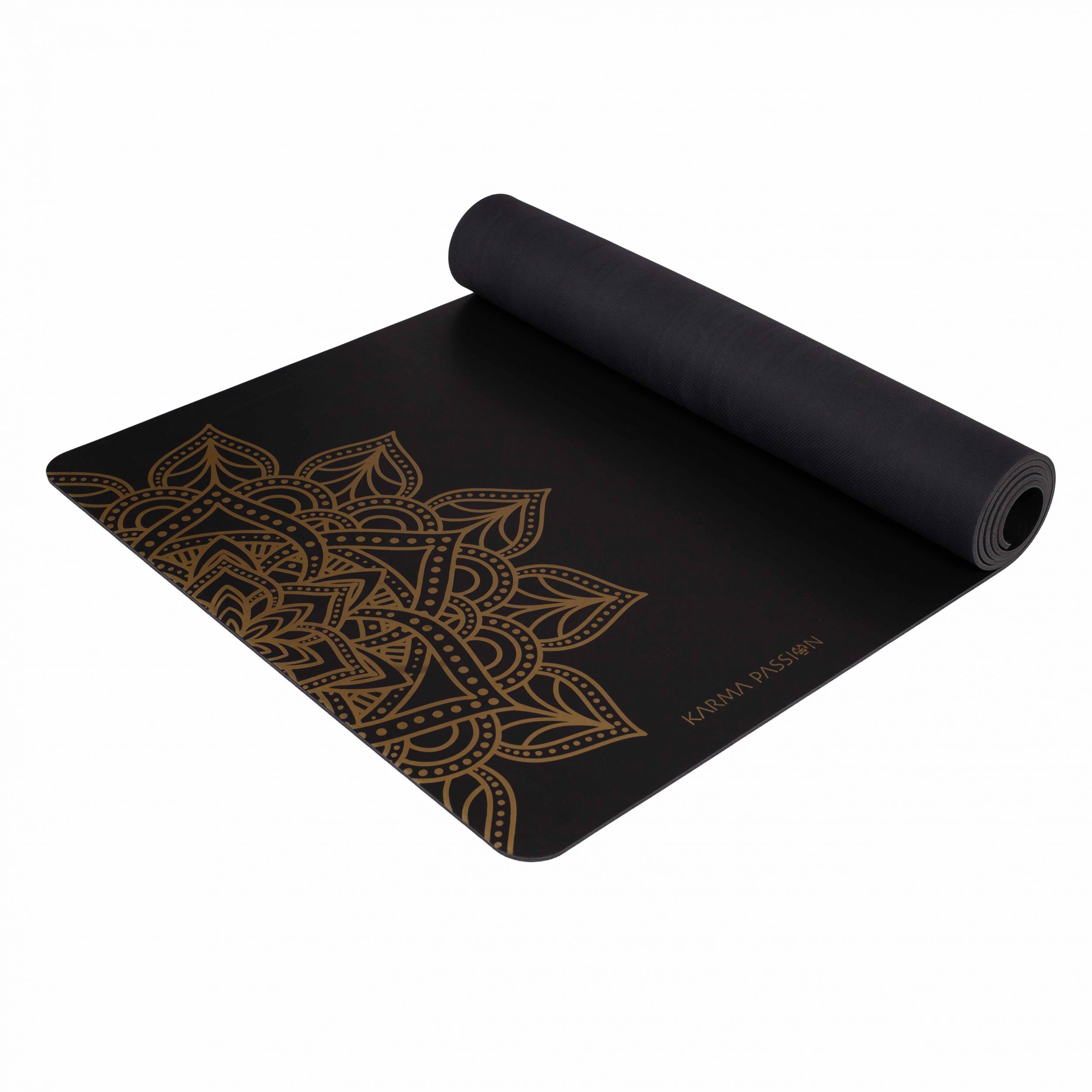 Tapis de yoga voyage Mandala OHM gold 1mm - karma passion pour le yoga